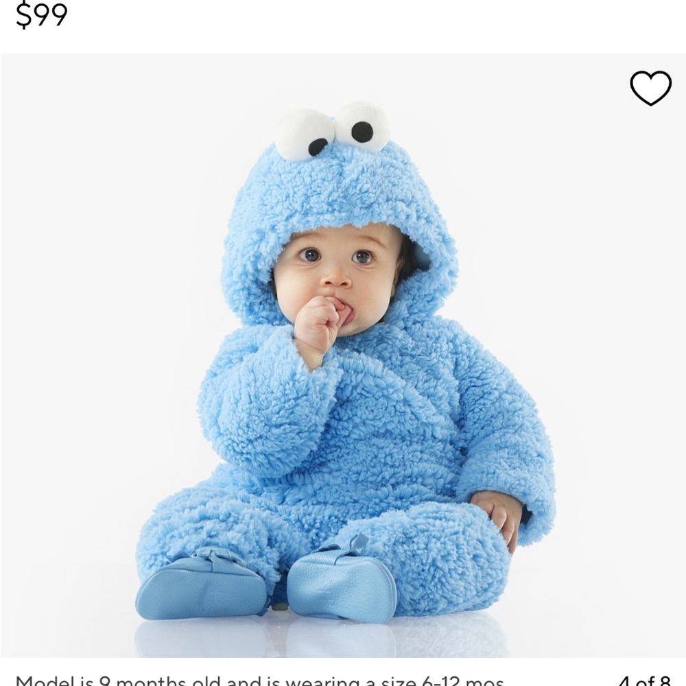 Pottery Barn Cookie Monster costume 12-24 months